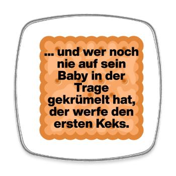 ERST KEKS, DANN BABY! ELTERNLIFE ELTERN MT BABY - Viereckiger Kühlschrankmagnet - Weiß - Vorne