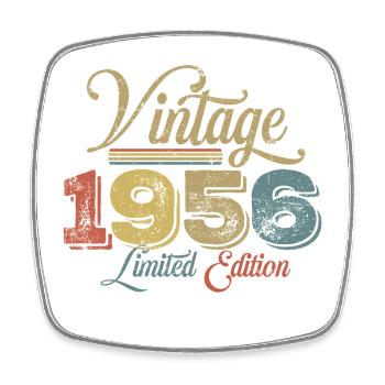 Vintage 1956 - Square fridge magnet - white - Front
