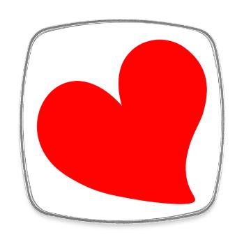 HEART VALENTINES DAY - Square fridge magnet - white - Front