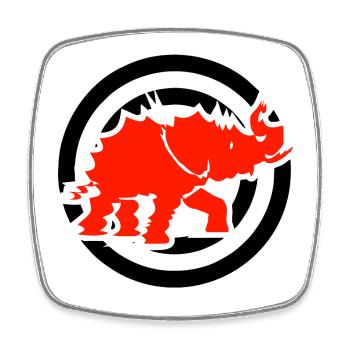Elefant - Viereckiger Kühlschrankmagnet - Weiß - Vorne