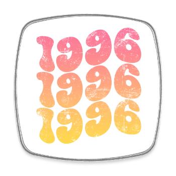Vintage 1996 - Square fridge magnet - white - Front