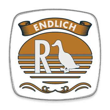 Endlich Rente - Viereckiger Kühlschrankmagnet - Weiß - Vorne