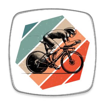 Illustration de vélo de route pour vélo de route - Magnet carré - blanc - Devant