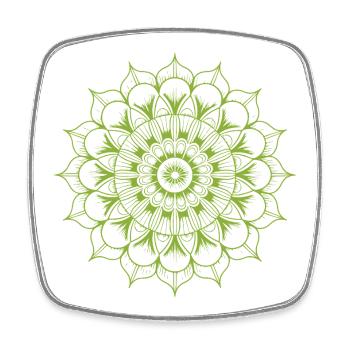 Mandala - Viereckiger Kühlschrankmagnet - Weiß - Vorne