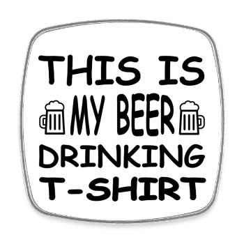 Beer - Square fridge magnet - white - Front