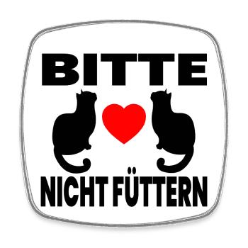 feline - Square fridge magnet - white - Front