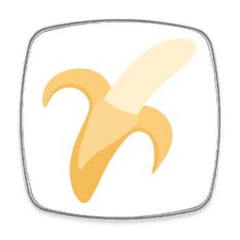 Minimale Bananenschalen-Illustration - Viereckiger Kühlschrankmagnet - Weiß - Vorne