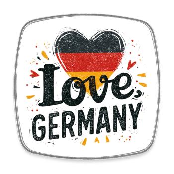 Allemagne Amour - Magnet carré - blanc - Devant