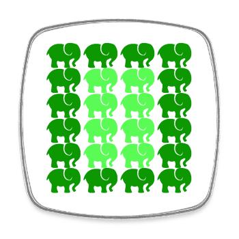 Elephant - Square fridge magnet - white - Front