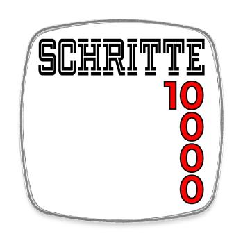 Sport Motivation Schritte - Viereckiger Kühlschrankmagnet - Weiß - Vorne