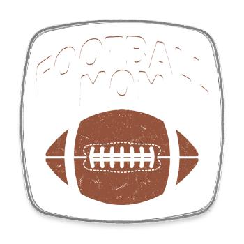 Football Mom Player Fan Season - Viereckiger Kühlschrankmagnet - Weiß - Vorne
