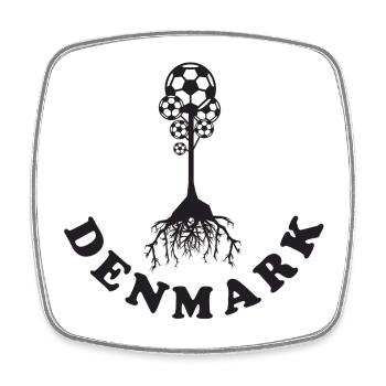 Arbre du football du Danemark - Magnet carré - blanc - Devant