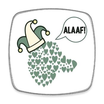 Carnival Alaaf Dogs Prince - Square fridge magnet - white - Front