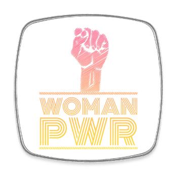 Frauenrechte Woman Power - Viereckiger Kühlschrankmagnet - Weiß - Vorne