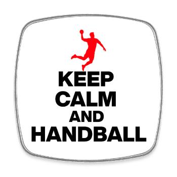 KEEP CALM & KEMPA TRICK! GERMANY HANDBALL RED - Square fridge magnet - white - Front