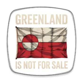 Le Groenland n’est pas à vendre ! - Groenland / Grønland - Magnet carré - blanc - Devant