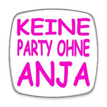 Anja - Square fridge magnet - white - Front