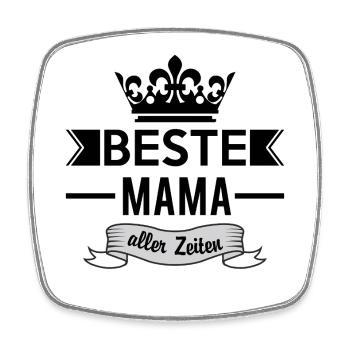 Best Mom Ever with Crown - Square fridge magnet - white - Front