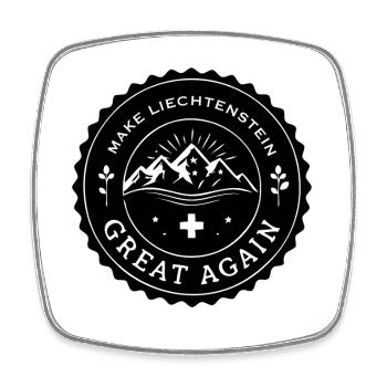 MAKE LIECHTENSTEIN GREAT AGAIN - Viereckiger Kühlschrankmagnet - Weiß - Vorne