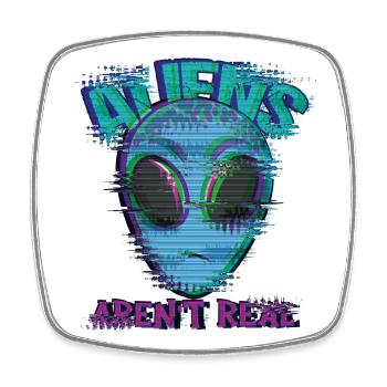 Bizarre, ce n’est pas un vrai bug extraterrestre - Magnet carré - blanc - Devant