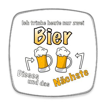 Another beer, please - Square fridge magnet - white - Front