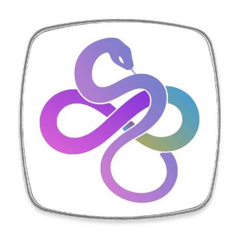 Colorful Infinity Loop - Square fridge magnet - white - Front