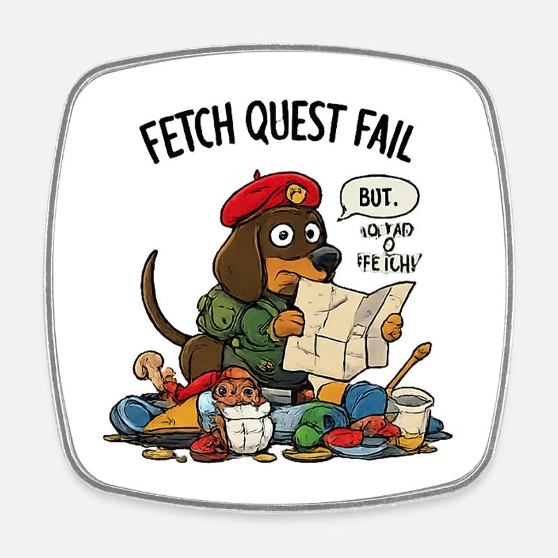 Échec de quête de collecte Petit - Magnet carré - blanc