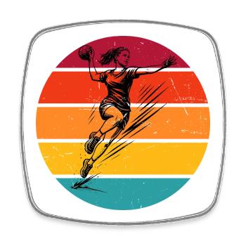 Frisches Handball Motiv für Handball fuer Frauen - Viereckiger Kühlschrankmagnet - Weiß - Vorne