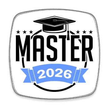 Master 2026 Graduation Graduation - Square fridge magnet - white - Front