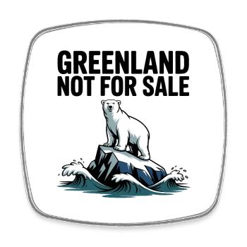 Le Groenland n’est pas à vendre ! - Groenland / Grønland - Magnet carré - blanc - Devant