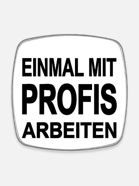 Arbeiten - Viereckiger Kühlschrankmagnet - Weiß