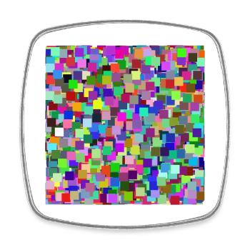 Colorful Squares - Square fridge magnet - white - Front