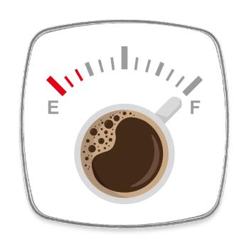 Full of Coffee - Square fridge magnet - white - Front