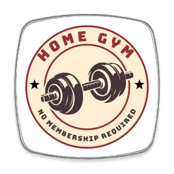 Home Gym No Membership Required T-Shirt - Viereckiger Kühlschrankmagnet - Weiß - Vorne