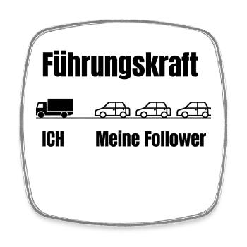 Executive and Followers Chain - Square fridge magnet - white - Front