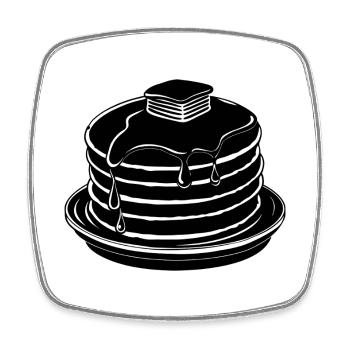 Pancakes - Square fridge magnet - white - Front