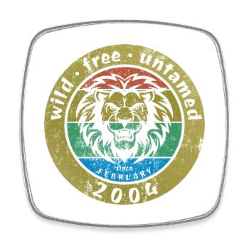 22. Geburtstag Wild, free & untamed since 02/2004 - Viereckiger Kühlschrankmagnet - Weiß - Vorne