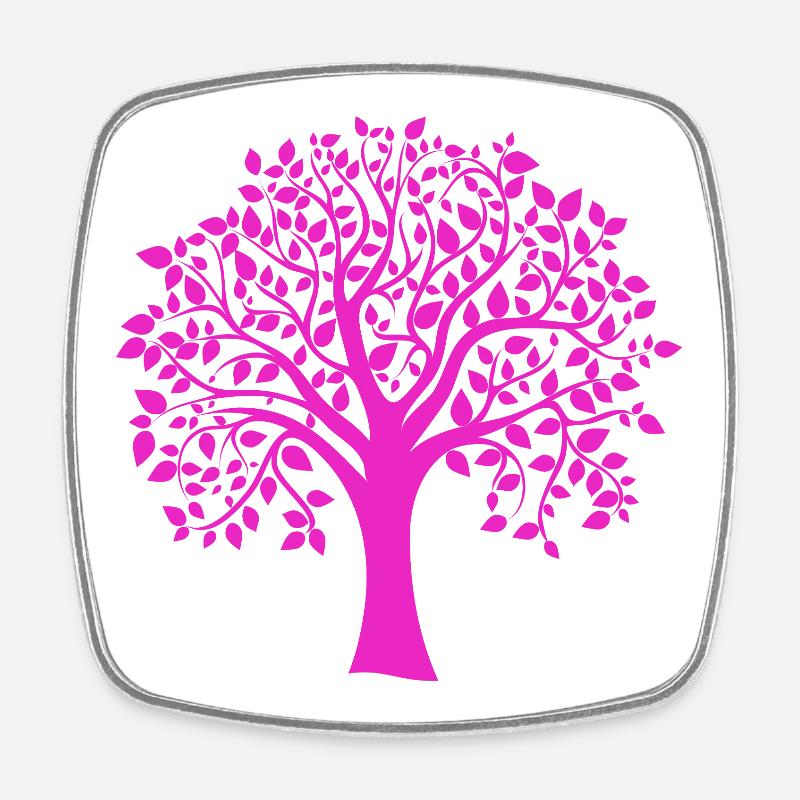Silhouette de base à imprimé Jumbo Rose Jumbo - Magnet carré - blanc