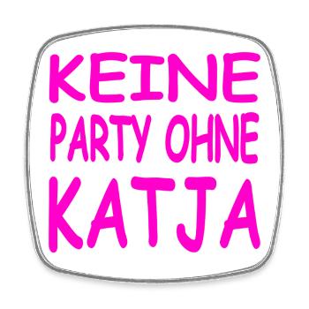 Katja - Viereckiger Kühlschrankmagnet - Weiß - Vorne