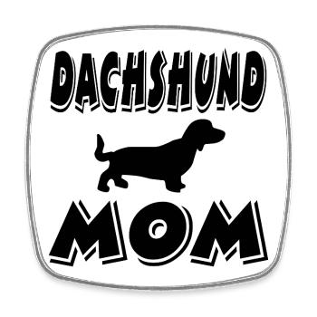 Dackel - Viereckiger Kühlschrankmagnet - Weiß - Vorne