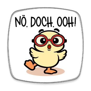 Kindergarten Child Kita Child Chick - Square fridge magnet - white - Front