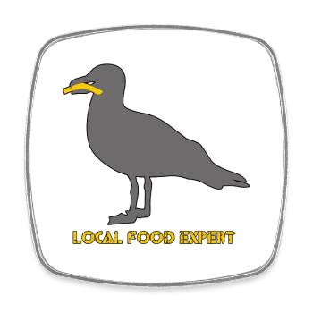 Expert alimentaire local - Grey - Magnet carré - blanc - Devant