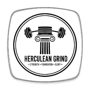 Herculean Grind – Antik Fitness & Bodybuilding  - Viereckiger Kühlschrankmagnet - Weiß - Vorne