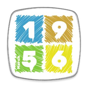 Écussons colorés pour le 70e anniversaire depuis 03/1956 - Magnet carré - blanc - Devant