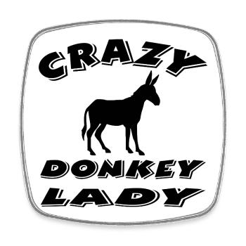 donkey - Square fridge magnet - white - Front