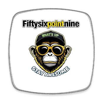 Fiftysixpointnine - Square fridge magnet - white - Front