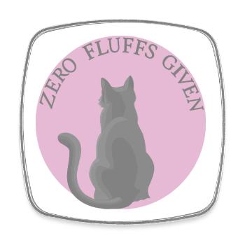 Cat with attitude - Square fridge magnet - white - Front