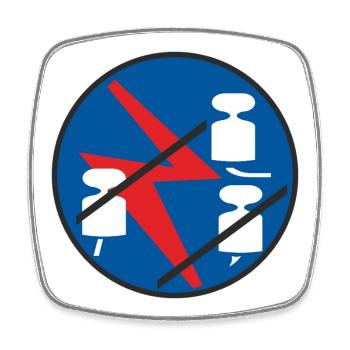 50520_Elektriker - Square fridge magnet - white - Front