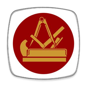 51189_Tischler, Carpenter - Square fridge magnet - white - Front