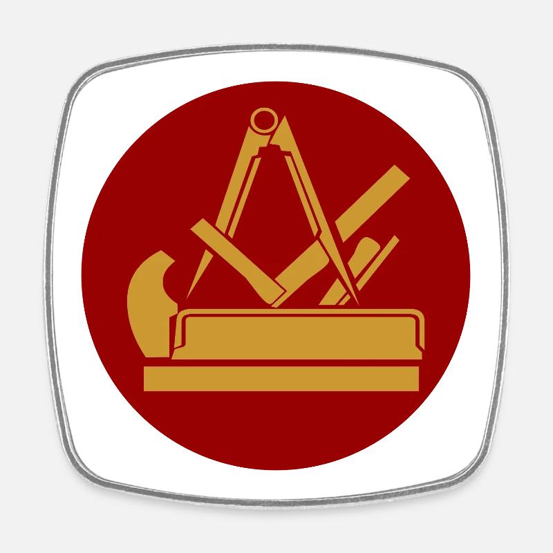 51189_Tischler, Carpenter - Square fridge magnet - white